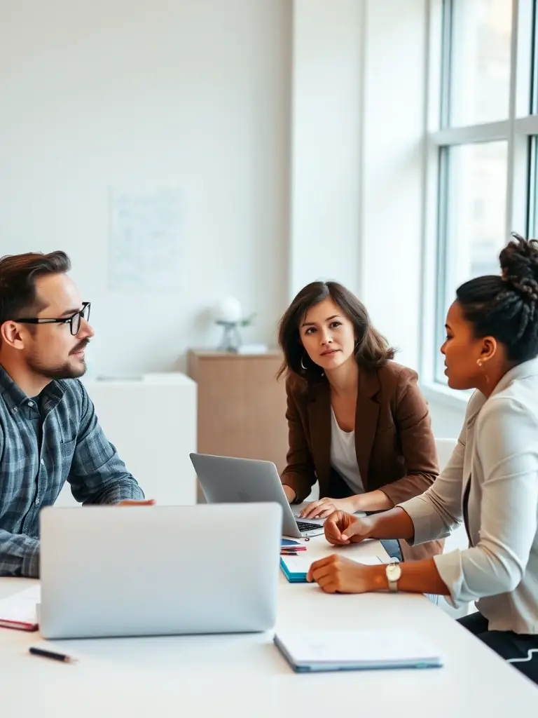 Thunder Trade Enterprises consultants collaborating with representatives from a cultural institution, planning a global cultural exchange program, showcasing TTE's support for foundations and cultural institutions.